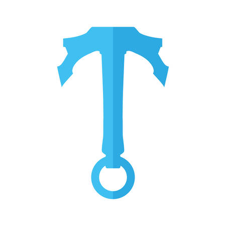 Sea lifestyle and nautical concept represented by blue anchor icon. Isolated and flat illustrationのイラスト素材