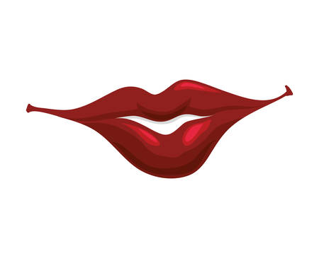Expression and part of body concept represented by mouth icon. Isolated and flat illustrationのイラスト素材