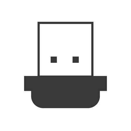 Technology and gadget concept represented by usb memory icon. Isolated and flat illustrationのイラスト素材