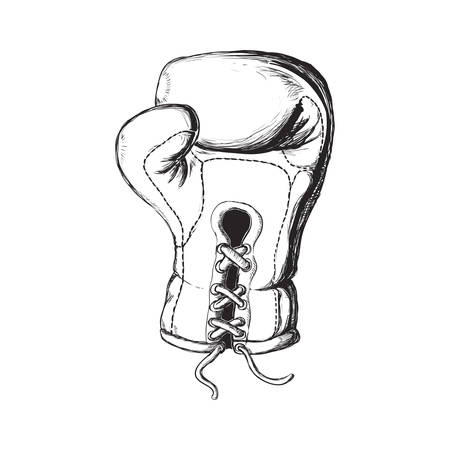 Boxing concept represented by Glove icon. Isolated and sketch illustrationのイラスト素材