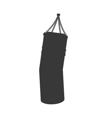 Boxing concept represented by bag icon. Isolated and flat illustrationのイラスト素材