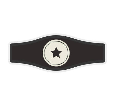 Boxing concept represented by belt icon. Isolated and flat illustrationのイラスト素材