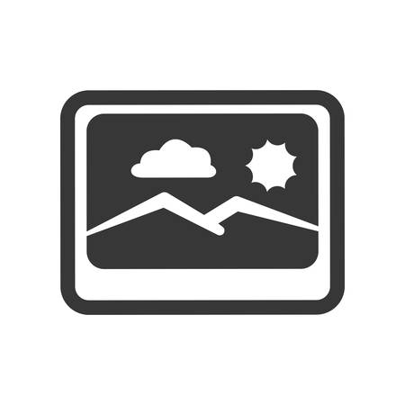 Image concept represented by picture icon. Isolated and flat illustration