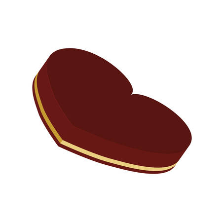 Love concept represented by heart box icon. Isolated and flat illustrationのイラスト素材