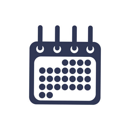 Planner concept represented by calendar icon. Isolated and flat illustrationのイラスト素材