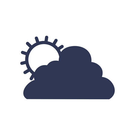 Weather concept represented by cloud and sun icon. Isolated and flat illustrationのイラスト素材