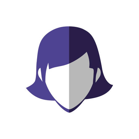 Avatar female concept represented by woman head icon. Isolated and flat illustrationのイラスト素材