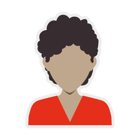 Avatar male concept represented by man head and torso icon. Isolated and flat illustrationのイラスト素材