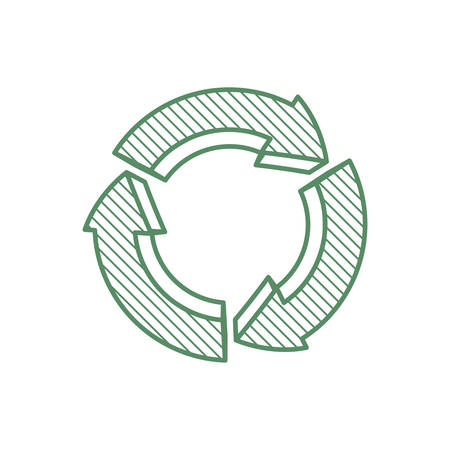arrow recycle circle organic ecology icon. Isolated and flat illustration. Vector graphicのイラスト素材