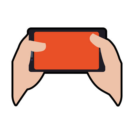 smartphone hand mobile gadget technology icon. Isolated and flat illustration. Vector graphicのイラスト素材