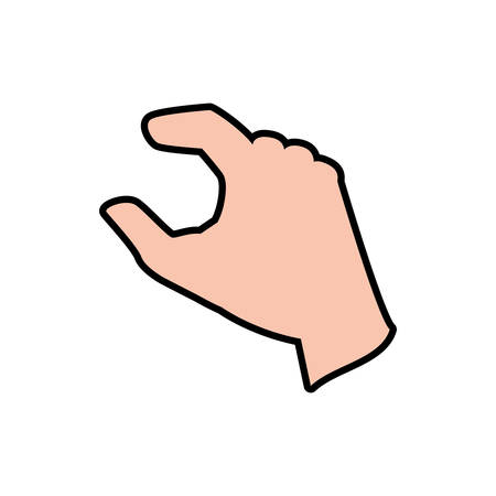 hand human gesture fingers palm icon. Isolated and flat illustration. Vector graphicのイラスト素材