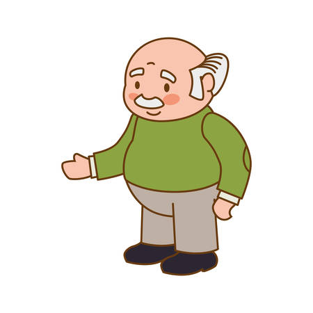 grandfather old person man male icon. Isolated and flat illustration. Vector graphicのイラスト素材