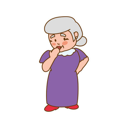 grandmother old person woman female icon. Isolated and flat illustration. Vector graphicのイラスト素材