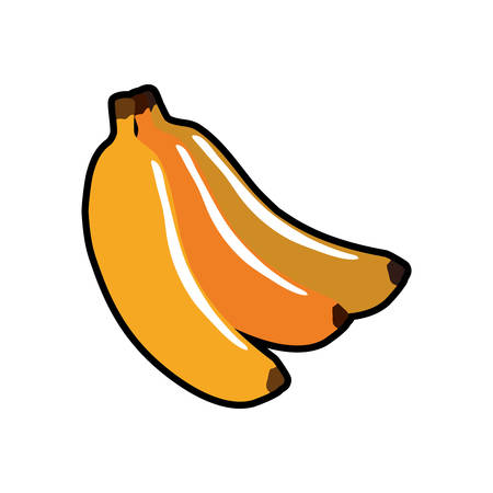 banana healthy food organic food market icon. Isolated and flat illustration. Vector graphicのイラスト素材