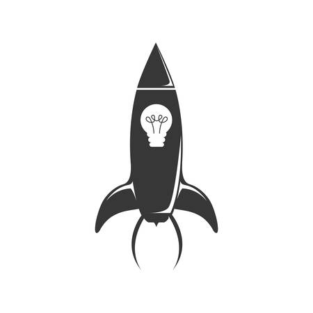 rocket spaceship science vehicle icon. Isolated and flat illustration. Vector graphicのイラスト素材
