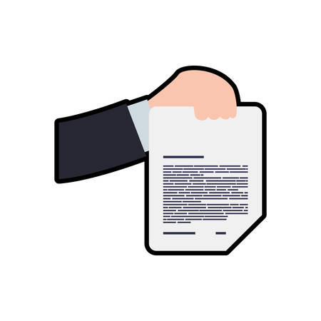 Document hand information data icon. Isolated and flat illustration. Vector graphicのイラスト素材