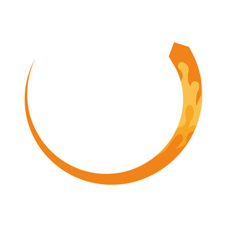 Flame fire hot curve icon. Isolated and flat illustration. Vector graphicのイラスト素材