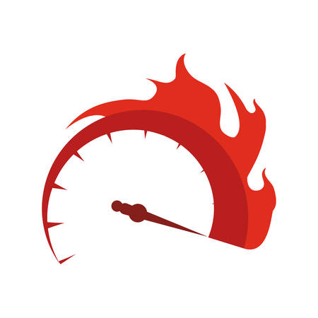 Gauge transportation kilometer speed icon. Isolated and flat illustration. Vector graphicのイラスト素材