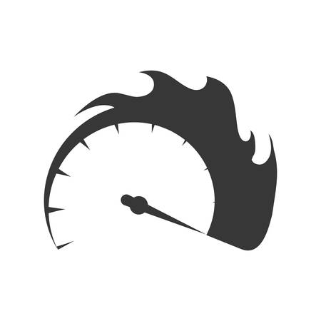 Gauge transportation kilometer speed icon. Isolated and flat illustration. Vector graphicのイラスト素材