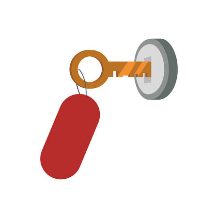 Key security system protection icon. Isolated and flat illustration. Vector graphicのイラスト素材