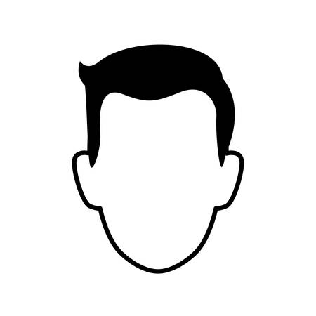 Man male avatar head person icon. Isolated and flat illustration. Vector graphicのイラスト素材