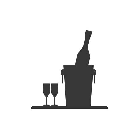bottle cup drink restaurant hotel icon. Isolated and flat illustration. Vector graphicのイラスト素材