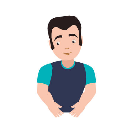 Man male avatar person people icon. Isolated and flat illustration. Vector graphicのイラスト素材