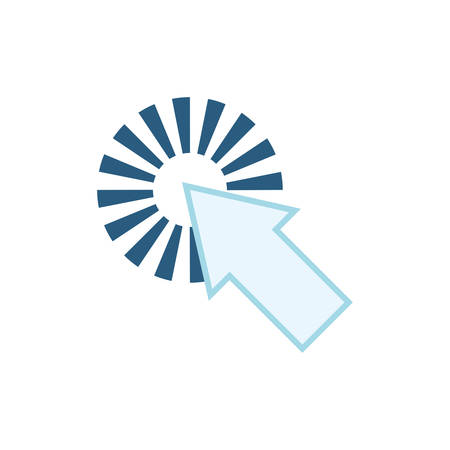 Cursor arrow pointer touch technology icon. Isolated and flat illustration. Vector graphicのイラスト素材