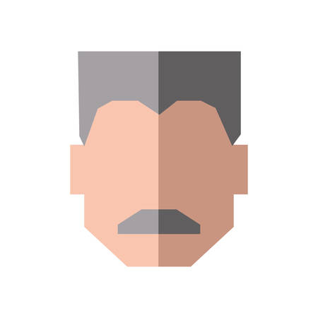 Grandfather male man hair grey icon. Isolated and flat illustration. Vector graphicのイラスト素材
