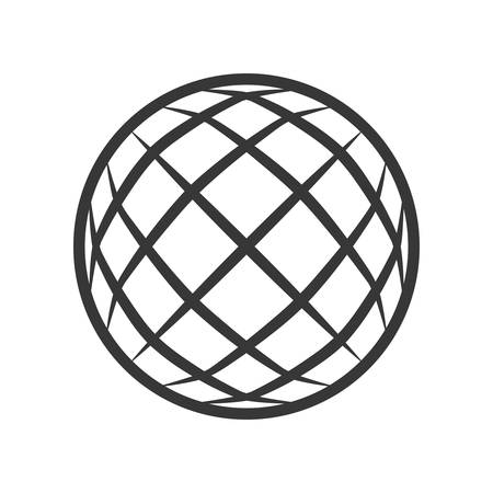 sphere circle global communication internet web icon. Isolated and flat illustration. Vector graphicのイラスト素材