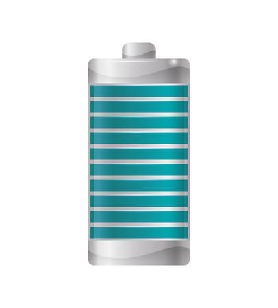 Battery blue energy power charge icon. Isolated and flat illustration. Vector graphicのイラスト素材