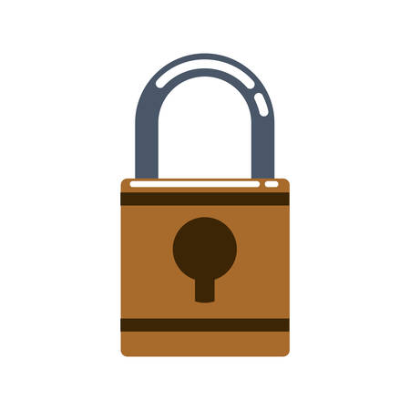 padlock security system insurace protection icon. Isolated and flat illustration. Vector graphicのイラスト素材