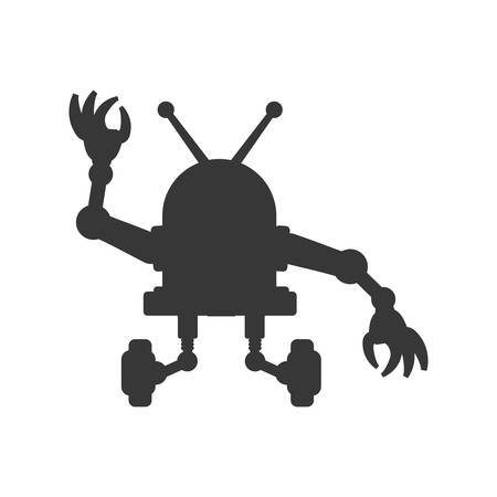 robot cartoon technology android metal  icon. Isolated and flat illustration. Vector graphicのイラスト素材
