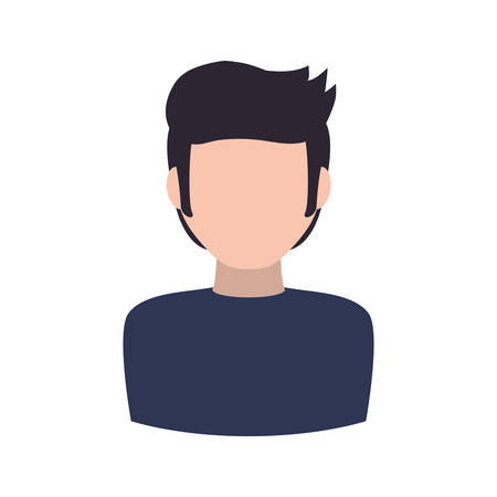 Man male avatar person people icon. Isolated and flat illustration. Vector graphicのイラスト素材