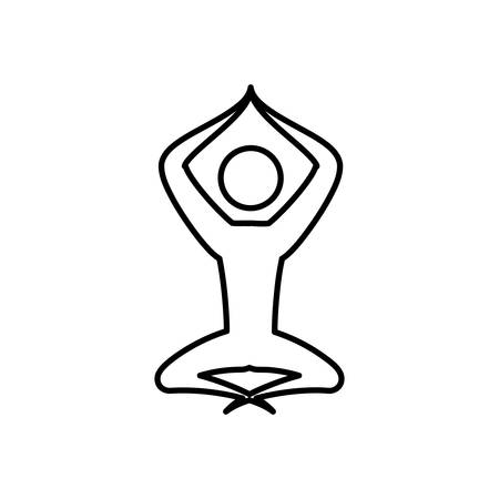 pictogram yoga action move sport fitness icon. Isolated and flat illustration. Vector graphicのイラスト素材