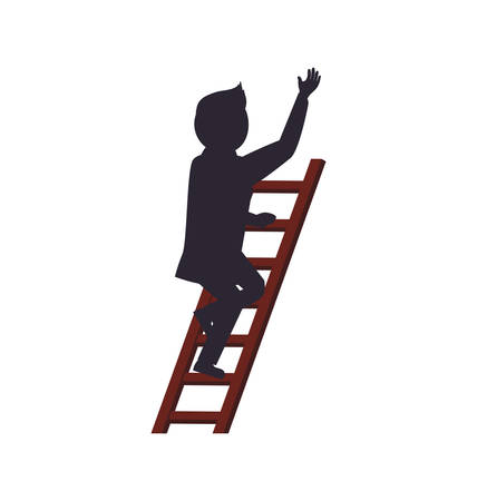Man steps male avatar person silhouette icon. Isolated and flat illustration. Vector graphicのイラスト素材