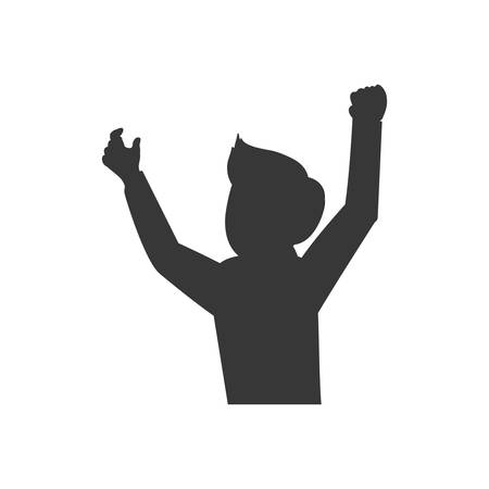 Man male avatar person silhouette icon. Isolated and flat illustration. Vector graphicのイラスト素材