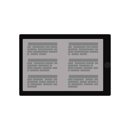 ebook tablet internet web reading lerning icon. Isolated and flat illustration. Vector graphicのイラスト素材