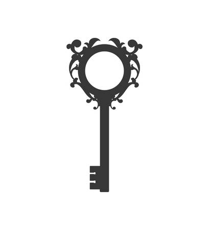 key antique security vintage icon. Isolated and flat illustration. Vector graphicのイラスト素材