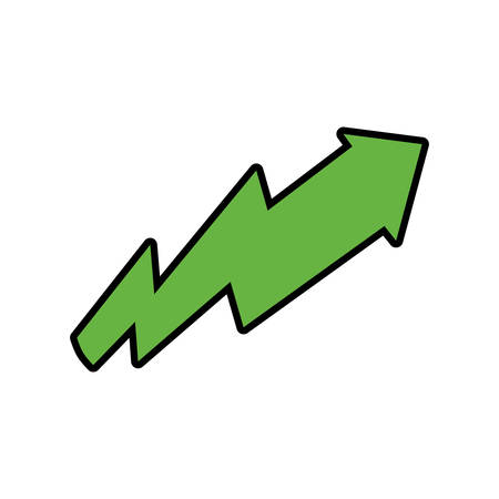 arrow green direction up icon. Isolated and flat illustration. Vector graphicのイラスト素材