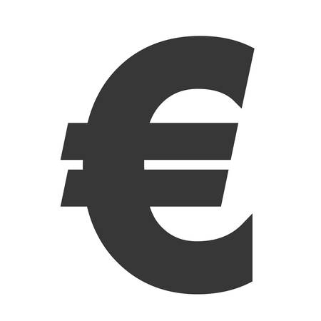 euro money financial item economy icon. Isolated and flat illustration. Vector graphicのイラスト素材