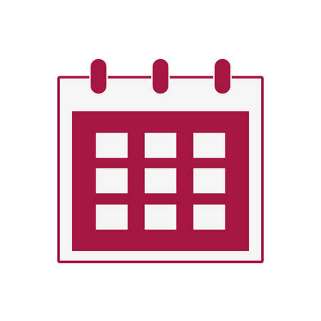 calendar red planner icon. Isolated and flat illustration. Vector graphicのイラスト素材