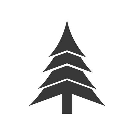 pine tree nature merry christmas icon. Isolated and flat illustration. Vector graphicのイラスト素材