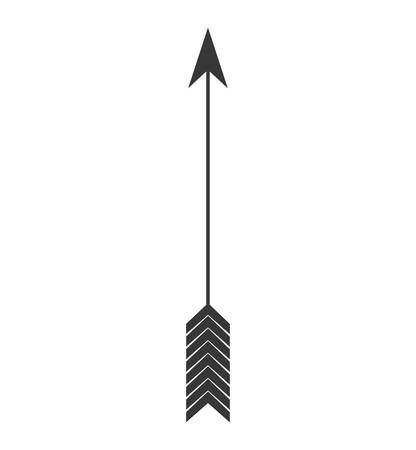 arrow feather vintage decoration icon. Isolated and flat illustration. Vector graphicのイラスト素材