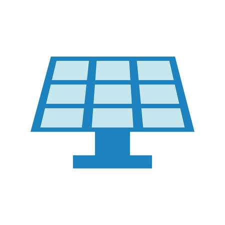 solar panel energy ecology save icon. Isolated and flat illustration. Vector graphic