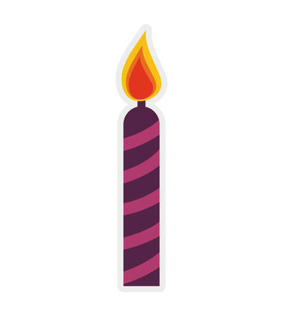 candle flame light pink icon. Isolated and flat illustration. Vector graphicのイラスト素材