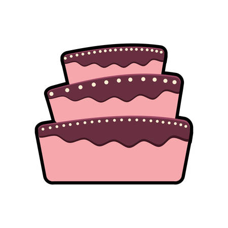 cake party cream bakery birthday icon. Isolated and flat illustration. Vector graphicのイラスト素材