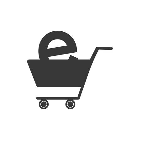 shopping cart market store buy icon. Isolated and flat illustration. Vector graphicのイラスト素材