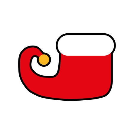 santas boot merry christmas celebration icon. Isolated and flat illustration. Vector graphicのイラスト素材