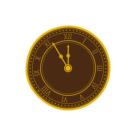 clock time circle traditional icon. Isolated and flat illustration. Vector graphicのイラスト素材